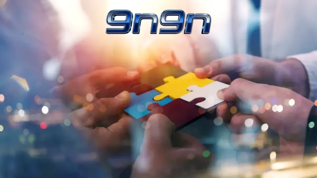 Visual abstrak yang menggambarkan koneksi teknologi dalam industri permainan slot digital.
