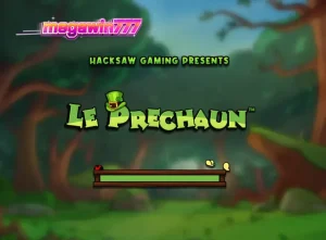 Tampilan layar utama slot Le Prechaun dengan karakter rakun pemarah.